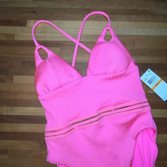 Isabella Rose Queensland High Leg One Piece Swimsuit Pink, Small - Picture 2 of 9